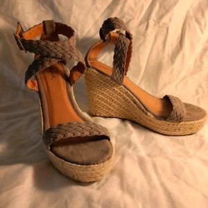Women's wedge heels sandals brown